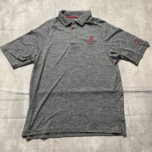 Alabama Crimson Tide Colosseum Short Sleeve Polo Gray Men's Medium